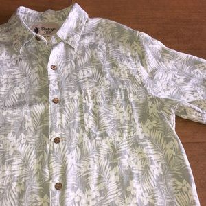 Silk / Linen Blend Hawaiian Short Sleeve Shirt M